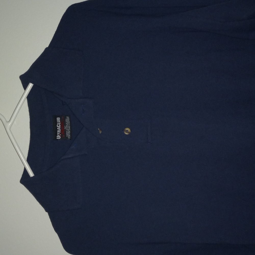 Dark navy blue long sleeve polo 3/ 25.00 - Picture 2 of 3